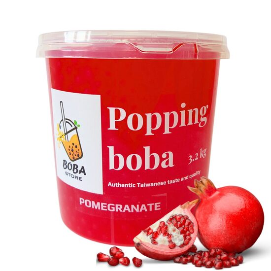 POMEGRANATE Flavor Popping Boba, 3.2 kg